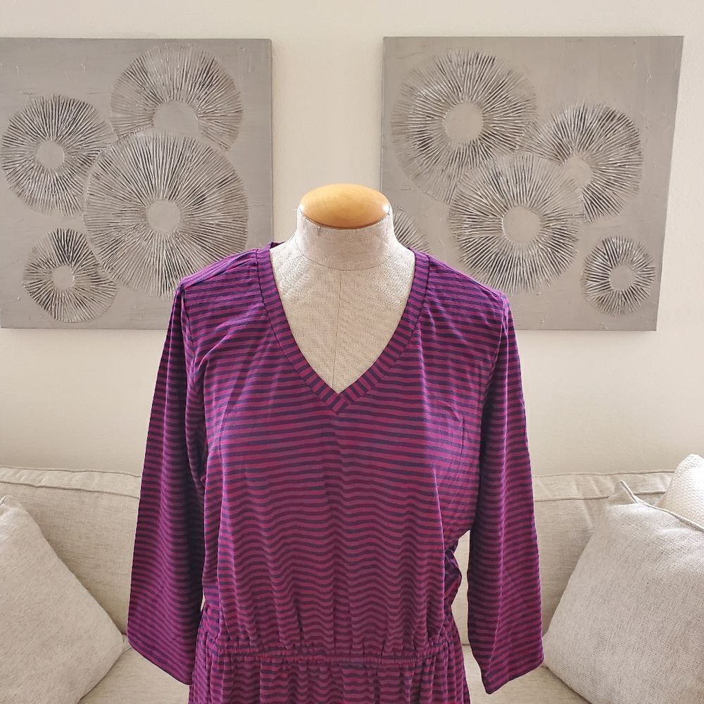 Joules | Three-Quarter Sleeve Blouson Dress sz 12 - Picture 6 of 15